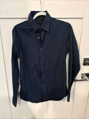Theory Men’s Navy Dress Shirt